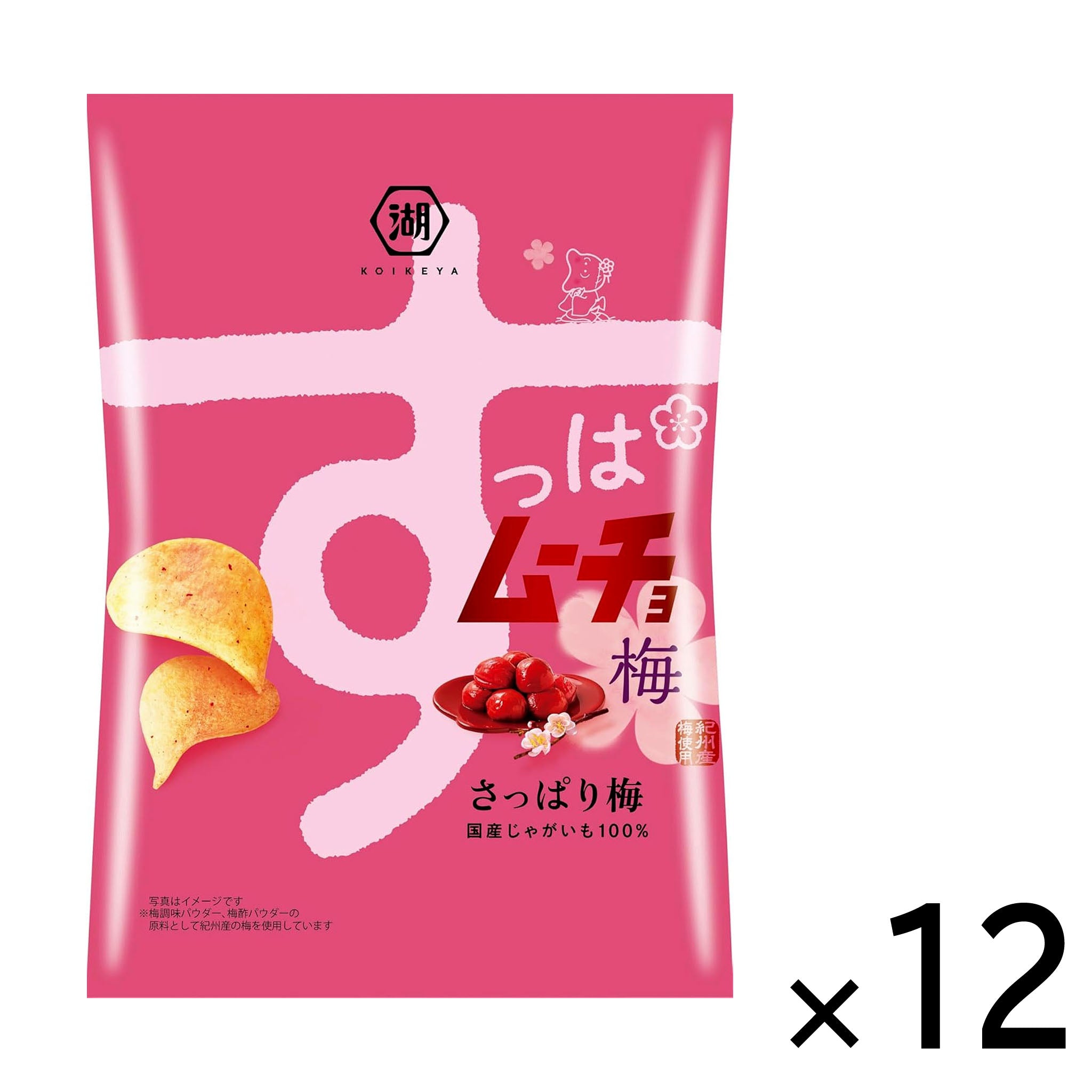 Koikeya Suppa Mucho Chips Plum【12 Set】